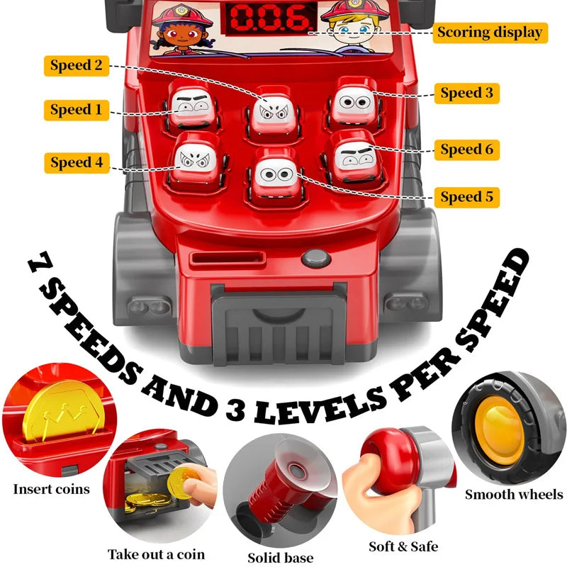 Hot Selling Kids Educational Toys Set Large Construction Vehicles Fire Trucks with Groundhog Game Consoles for Toddlers Gift