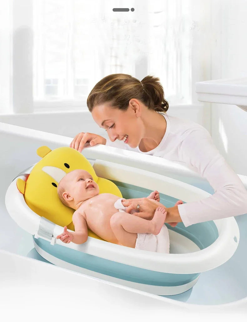 Baby Safety Bath Mat Cushion Portable Bath Anti-Slip Cushion Seat Infant Floating Bather Bathtub Pad Shower Security Support Mat