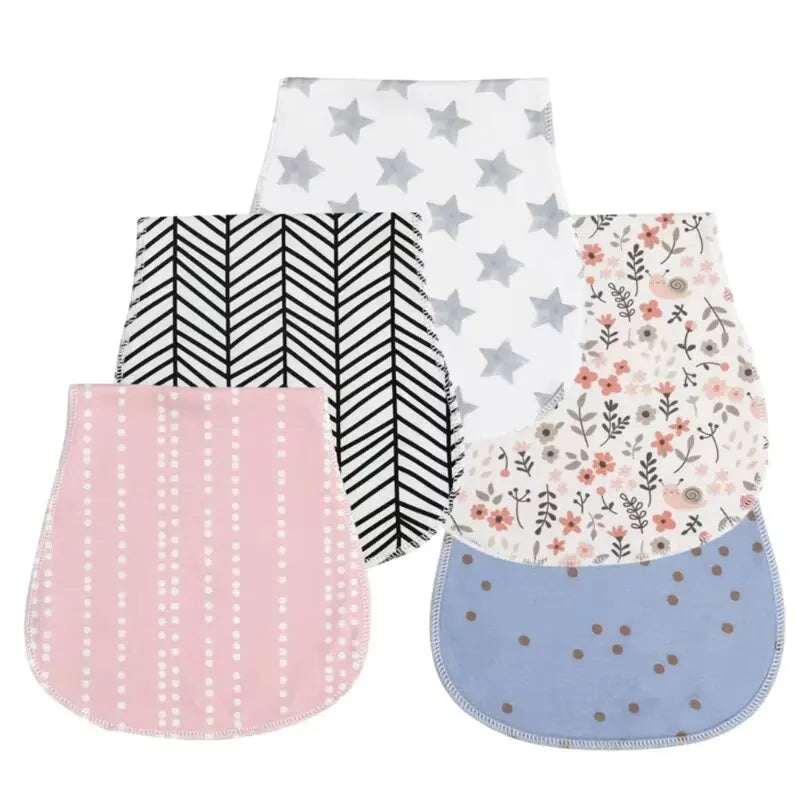 Baby Burp Cloth Universal Bibs Towel Newborn Unisex Boys and Girls Feeding Cloth Cotton Saliva Towel Cute Patten Baby Bib Towels