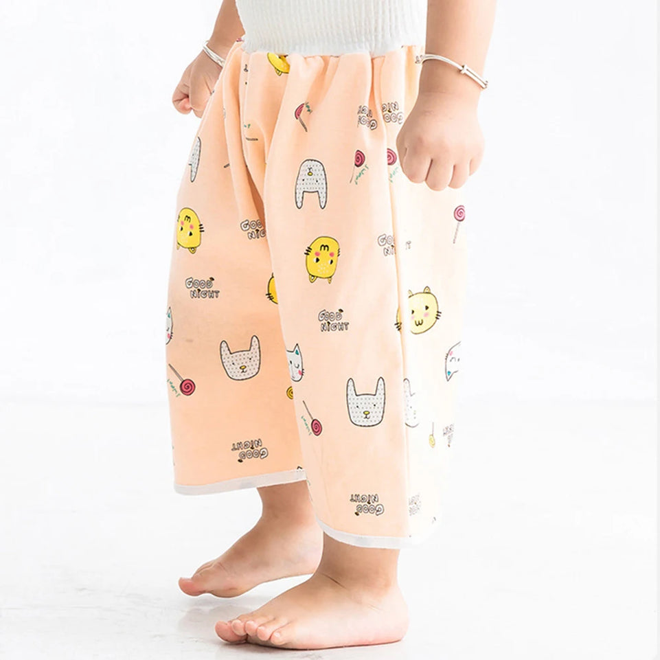 Baby Waterproof Diaper Pants&Skirt for Potty Training Baby Comfy Diaper Short for Boys and Girls Sleeping Bedclothes Night Time