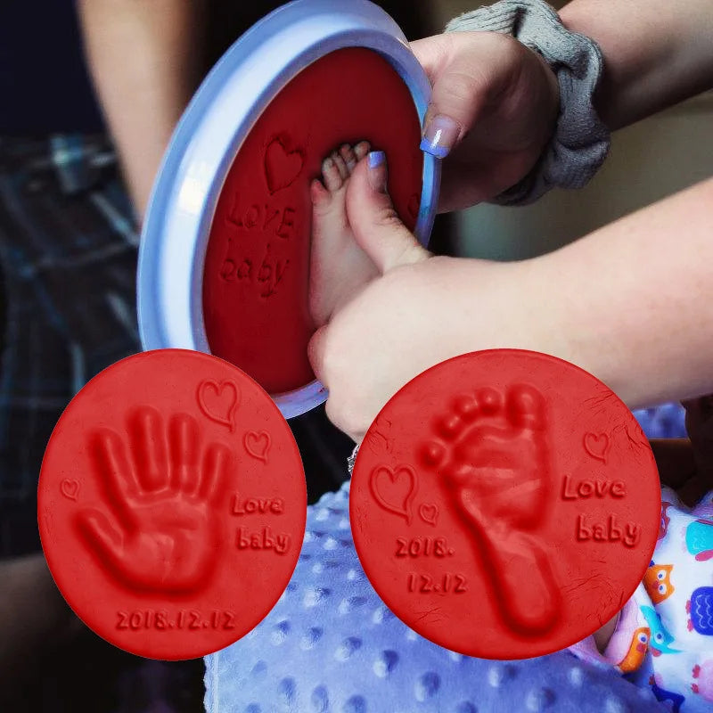 Baby Birth Souvenirs Hand Footprint Makers Handprint Fingerprint Inkpad Casting DIY Clay Toys for Kids Newborn Souvenir Gifts