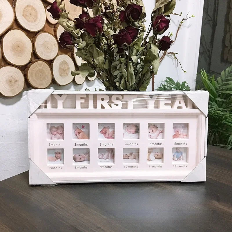 The First Year Baby Keepsake Frame 0-12 Months Pictures Photo Frame Souvenirs Kids Growing Memory Gift Children Gift