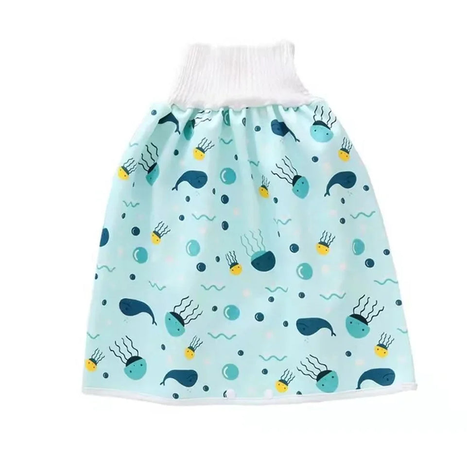 Baby Waterproof Clothes Diaper Skirt for Potty Training Baby Comfy Diaper Training Skirts for Boys and Girls Night Time Sleeping