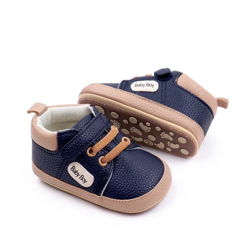 Baby Shoes Casual Sneaker Spring and Autumn Soft PU and TPR Sole Anti-slip Cute Comfortable High-quality for 0-6-12 Months Baby