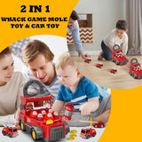 Hot Selling Kids Educational Toys Set Large Construction Vehicles Fire Trucks with Groundhog Game Consoles for Toddlers Gift