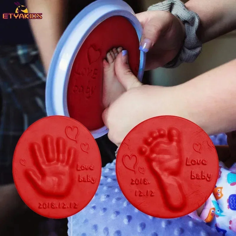 Baby Birth Souvenirs Hand Footprint Makers Handprint Fingerprint Inkpad Casting DIY Clay Toys for Kids Newborn Souvenir Gifts