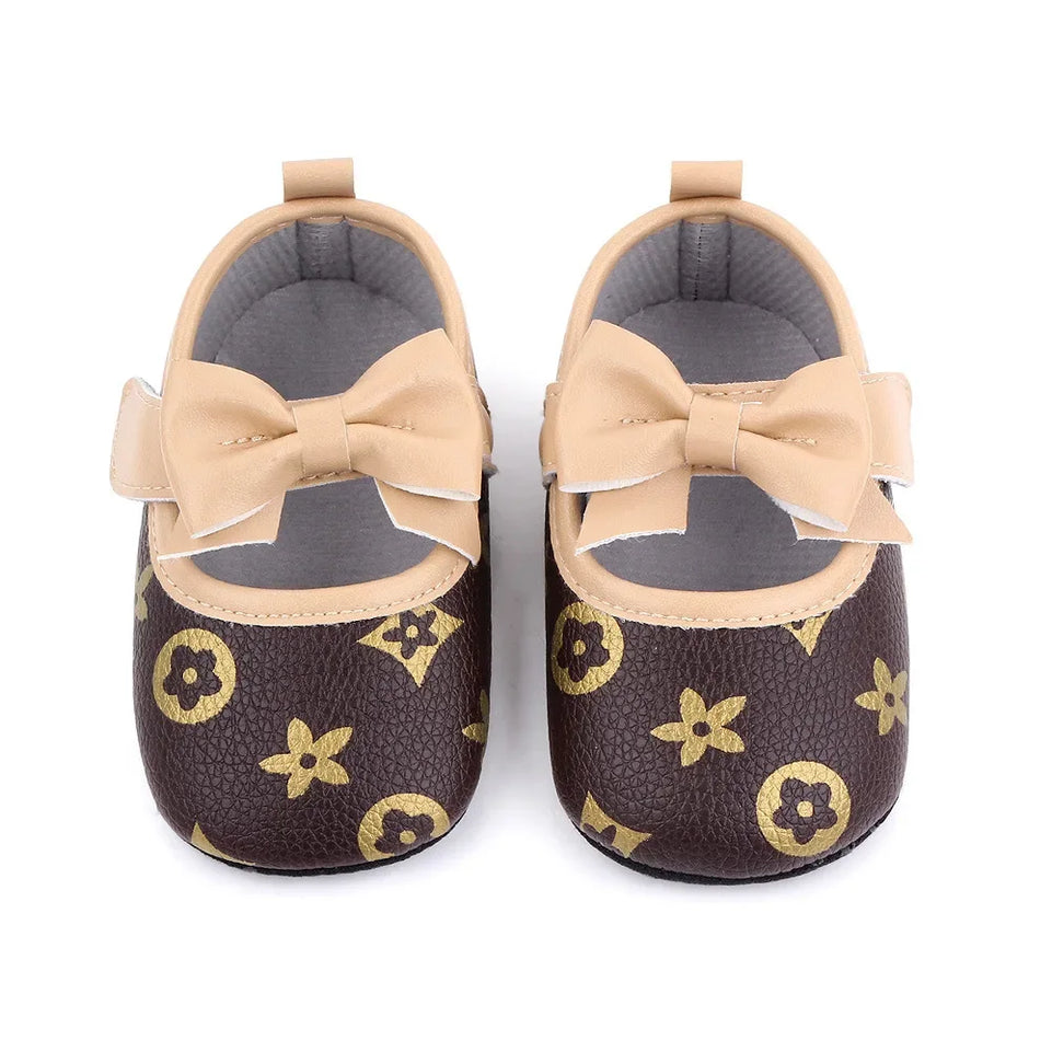 Baby Girls Shoes Love Bow Soft Soled Non-slip Footwear First Walkers Crib Shoes Toddler Girls Shoes