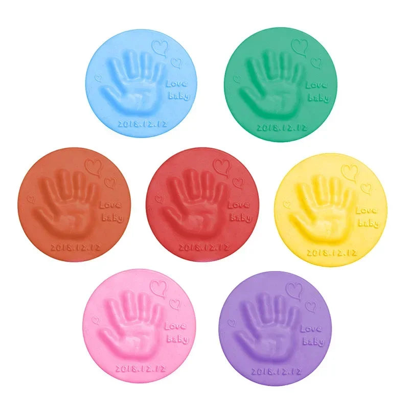 Baby Birth Souvenirs Hand Footprint Makers Handprint Fingerprint Inkpad Casting DIY Clay Toys for Kids Newborn Souvenir Gifts
