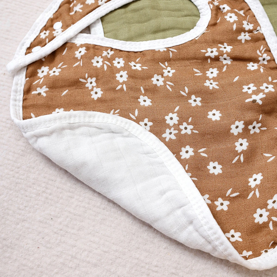 Kangobaby #My Soft Life# New 5pcs Set Breathable Bamboo Cotton Newborn Muslin Feeding Bib Antibacterial Baby Burp Cloth