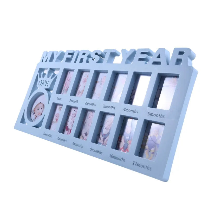 Souvenirs Photo Frame My First Year Baby Keepsake Frame 0-12 Months Pictures Photo Frame Souvenirs Kids Growing Memory Gift ﻿