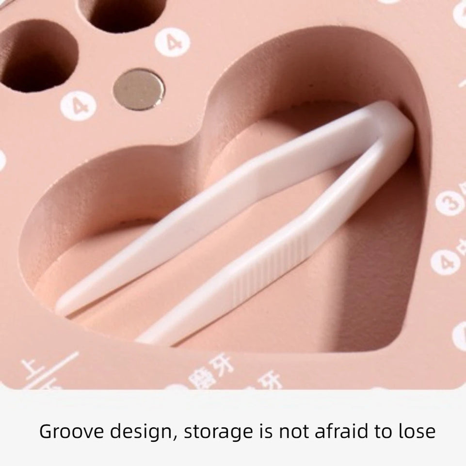 Souvenirs Cute Baby Tooth Box Cartoon Zodiac Breast Teeth Storage Case Wooden Collection Milk Teeth Organizer Newborn