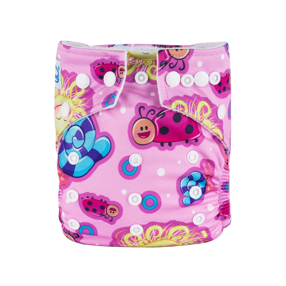 [BABYLAND] 2022 Baby Cloth Diapers Ecological Adjustable Pocket Nappy Fit 3-15kg Baby Washable Reusable Diaper Covers Girls boys