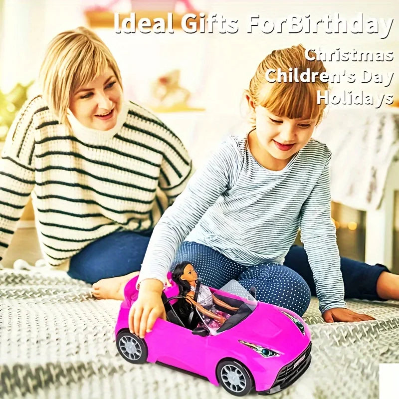 Car Model Kids Toys Car Outdoor Children Game Dollhouse Accessories for 30cm Girl Doll DIY Birthday Christmas Present Gift Toy