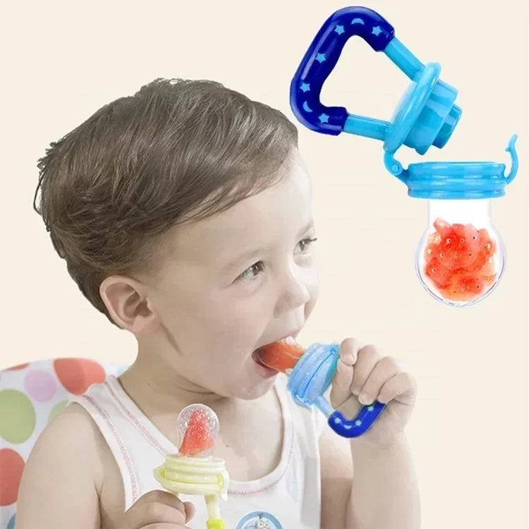 3 in 1 Baby Learn Feeding Drinking Water Straw Handle Teething Pacifier Nipple Fresh Food Fruit Milk Feeding Bottles Nibbler