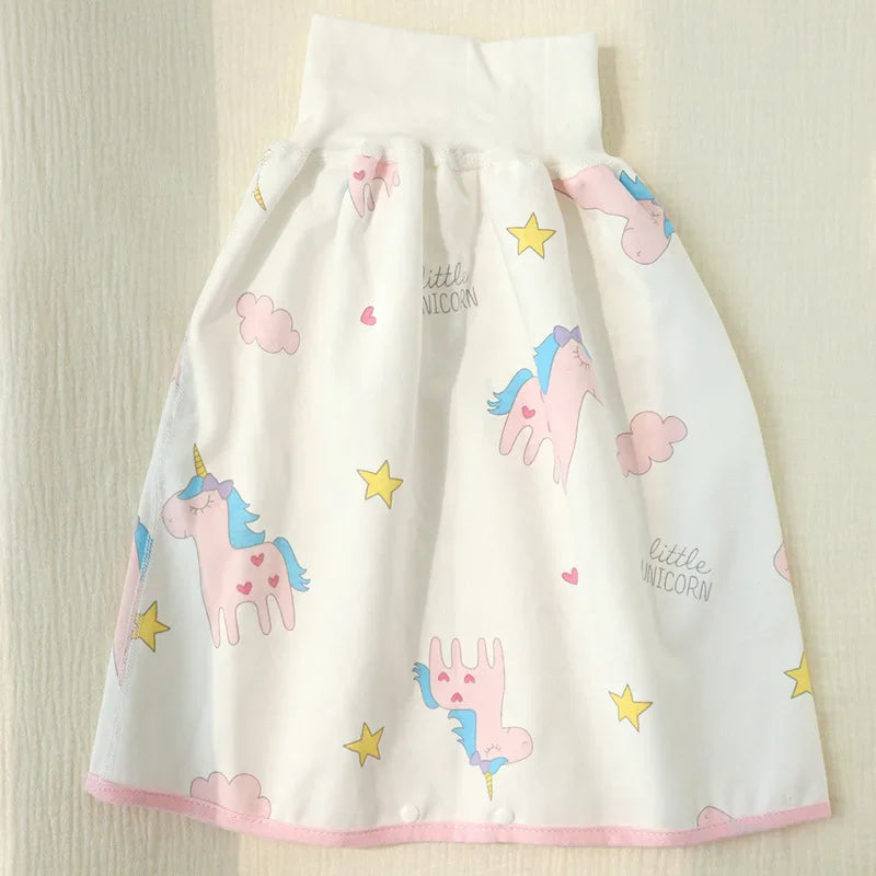 Baby Waterproof Clothes Diaper Skirt for Potty Training Baby Comfy Diaper Training Skirts for Boys and Girls Night Time Sleeping