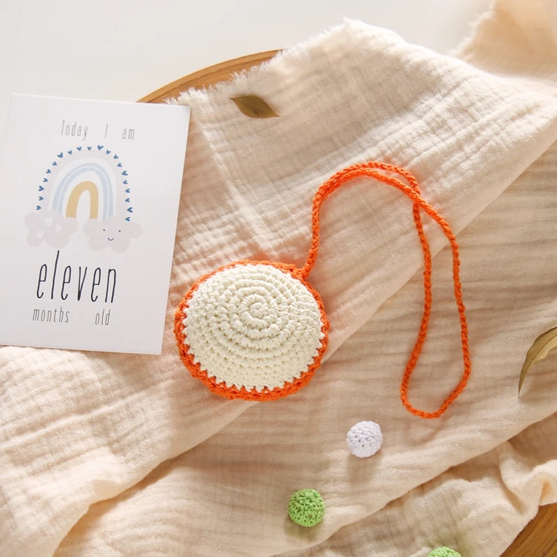 Baby Crochet Rattle Toys Rabbit Teether Toys Pacifier Chain Pendant Play Activity Gym Hanging Toys For Newborn Teething Toys