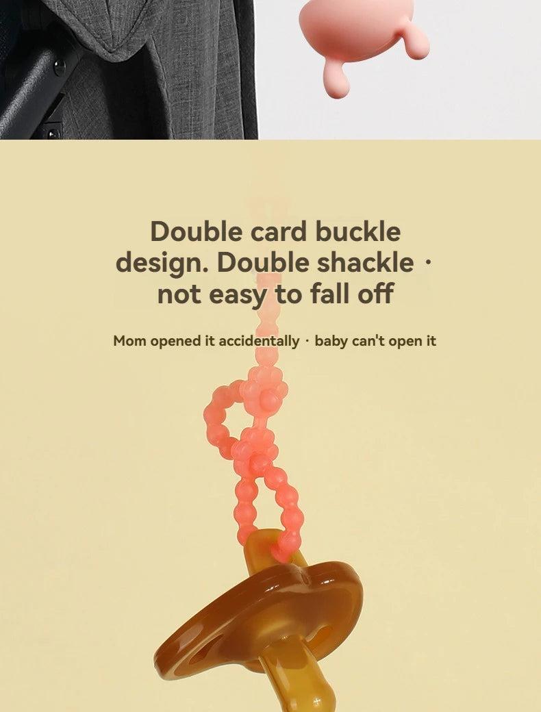 Baby Teething Toy with Music, Silicone Gum Soother Pacifier Clip, Anti-Loss Chain for Drool Relief & Sensory Development