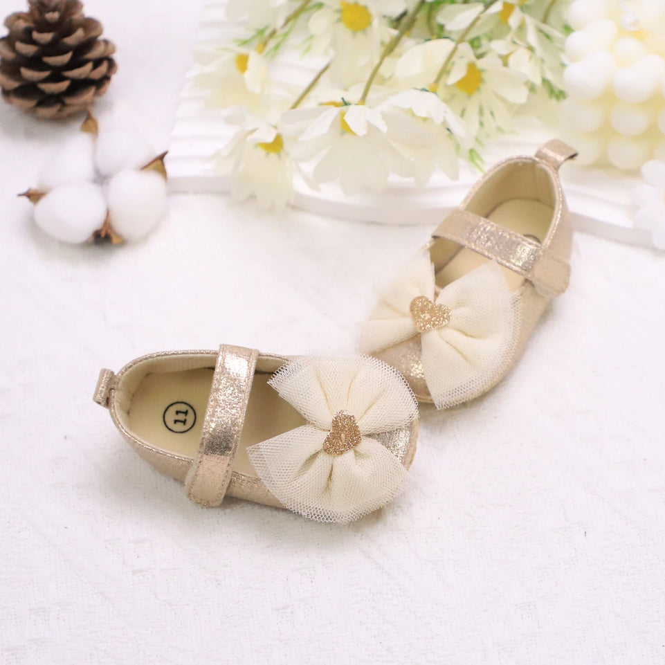 Baby Step Shoes Baby's First Pair of Toddler Shoes Baby Shoes Breathable Non-slip Girls Fashion Shoes Princess Lace Style