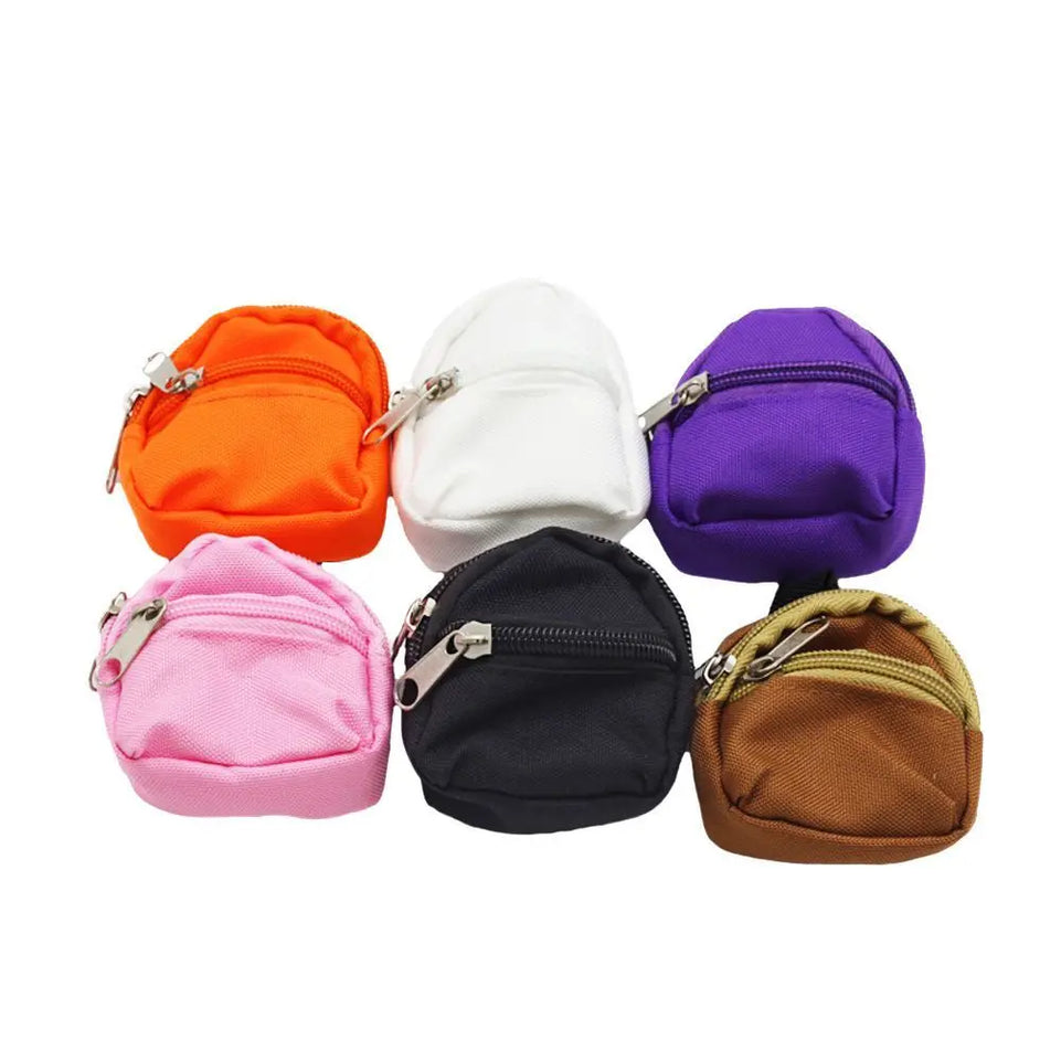 Gifts Dolls Accessories 1/6 BJD Rucksack With Zipper Kids Gifts BJD Doll Schoolbag Doll Backpack Doll Bag Miniature Doll Bag