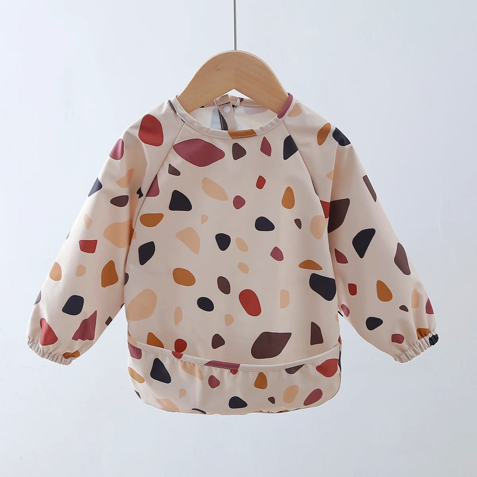 Baby's bib cover for children to practice eating, drawing anti dirt protective clothing for children to eat, drawing anti dirt a