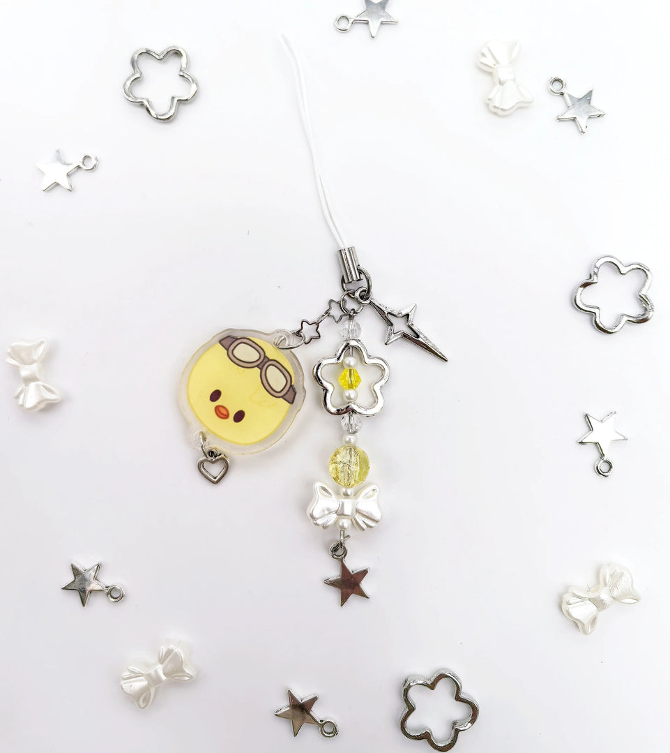 Kawaii bow skz kids inspired keychain, stray children's acrylic accessories jewelry, k-pop Y2K creative gifts