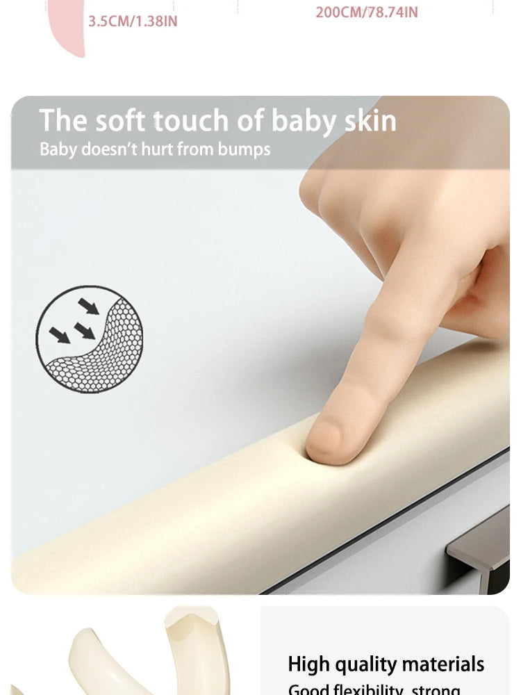 Table Corner Safety Bumper Strips Baby Protection Strips Bumper Corner Soft Cover Strips Table Corner Protection Anti Crash