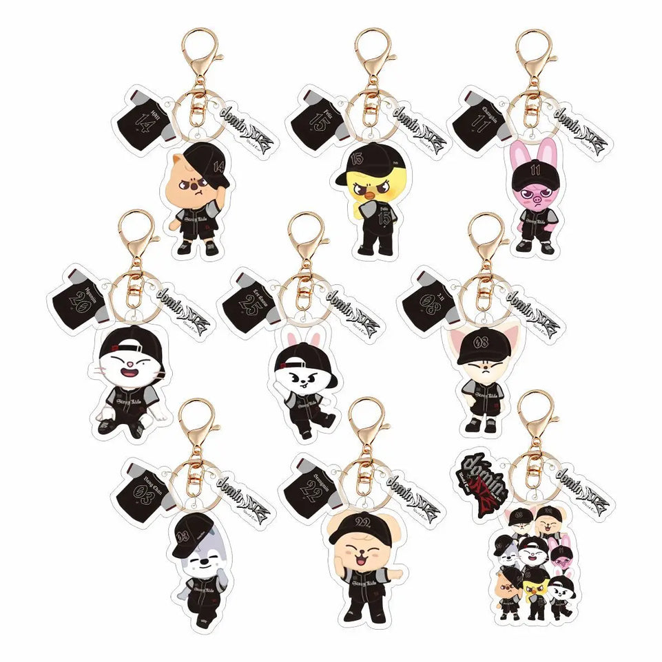 Stray Kids New Acrylic Keychain SKZOO Cartoon ATE, Bag Pendant Accessories Jewelry Star Peripherals