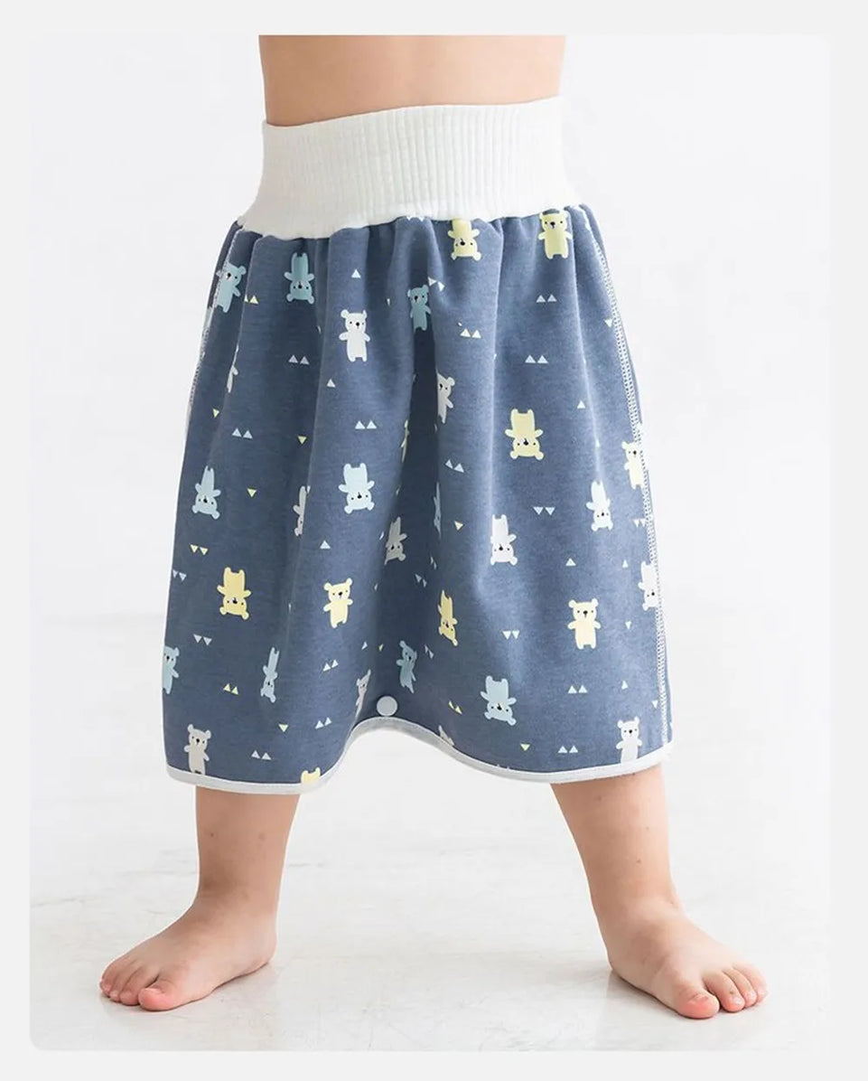 Baby Waterproof Diaper Pants&Skirt for Potty Training Baby Comfy Diaper Short for Boys and Girls Sleeping Bedclothes Night Time