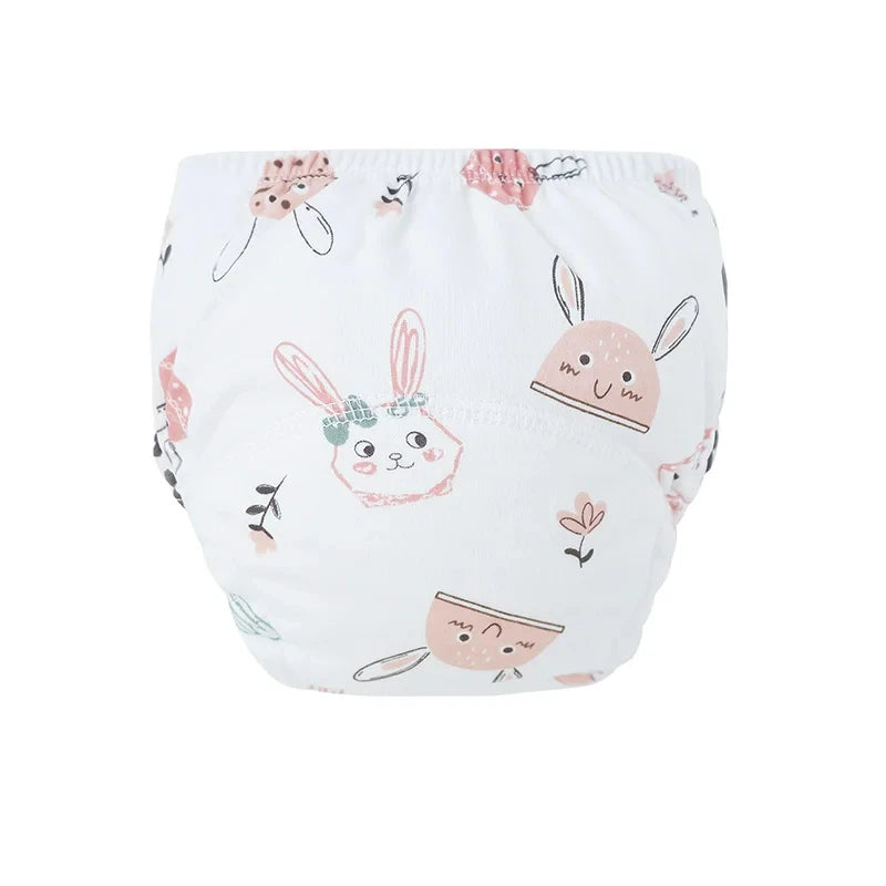 Baby Diaper Pants Set Cartoon Printed Training Pants for Boys Girls Breathable Cotton Reusable Kids Underwear 3Pcs