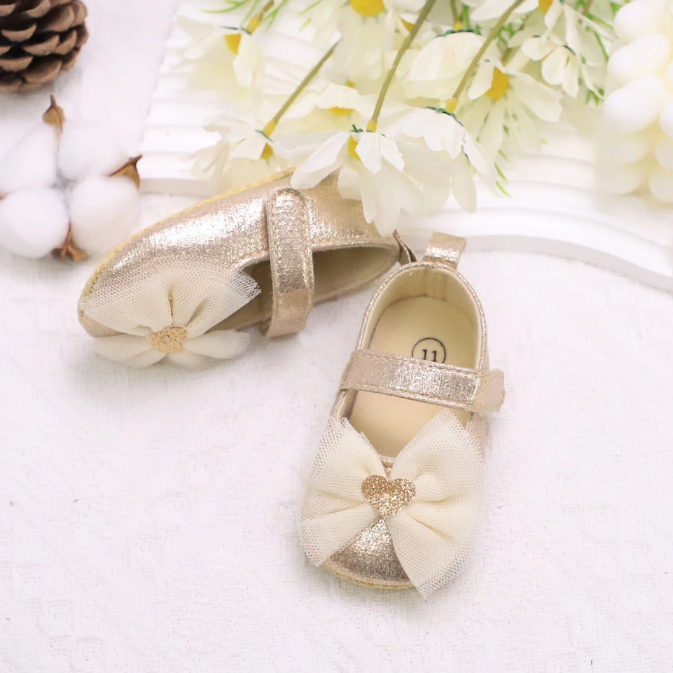 Baby Step Shoes Baby's First Pair of Toddler Shoes Baby Shoes Breathable Non-slip Girls Fashion Shoes Princess Lace Style