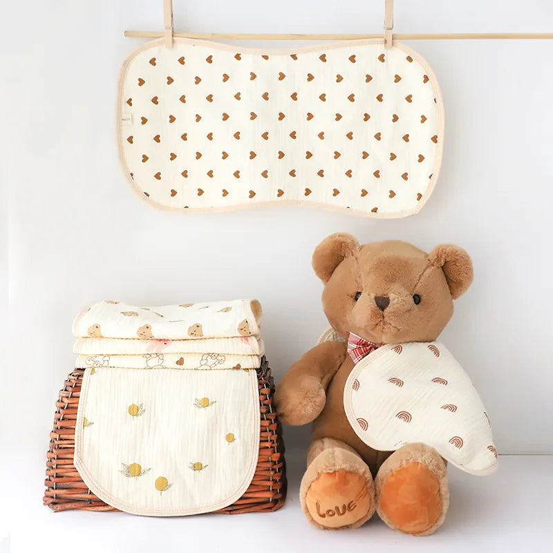 Newborn baby burp towel, six-layer gauze pad, shoulder towel, waterproof spit-up towel, bib, baby saliva towel