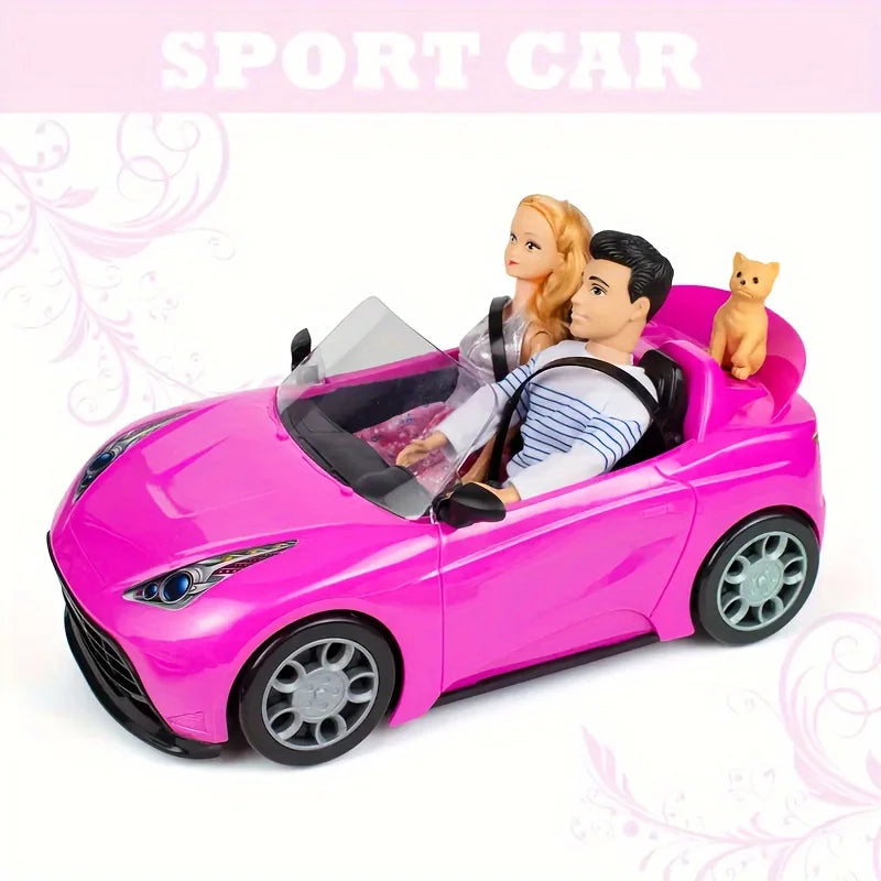 Car Model Kids Toys Car Outdoor Children Game Dollhouse Accessories for 30cm Girl Doll DIY Birthday Christmas Present Gift Toy