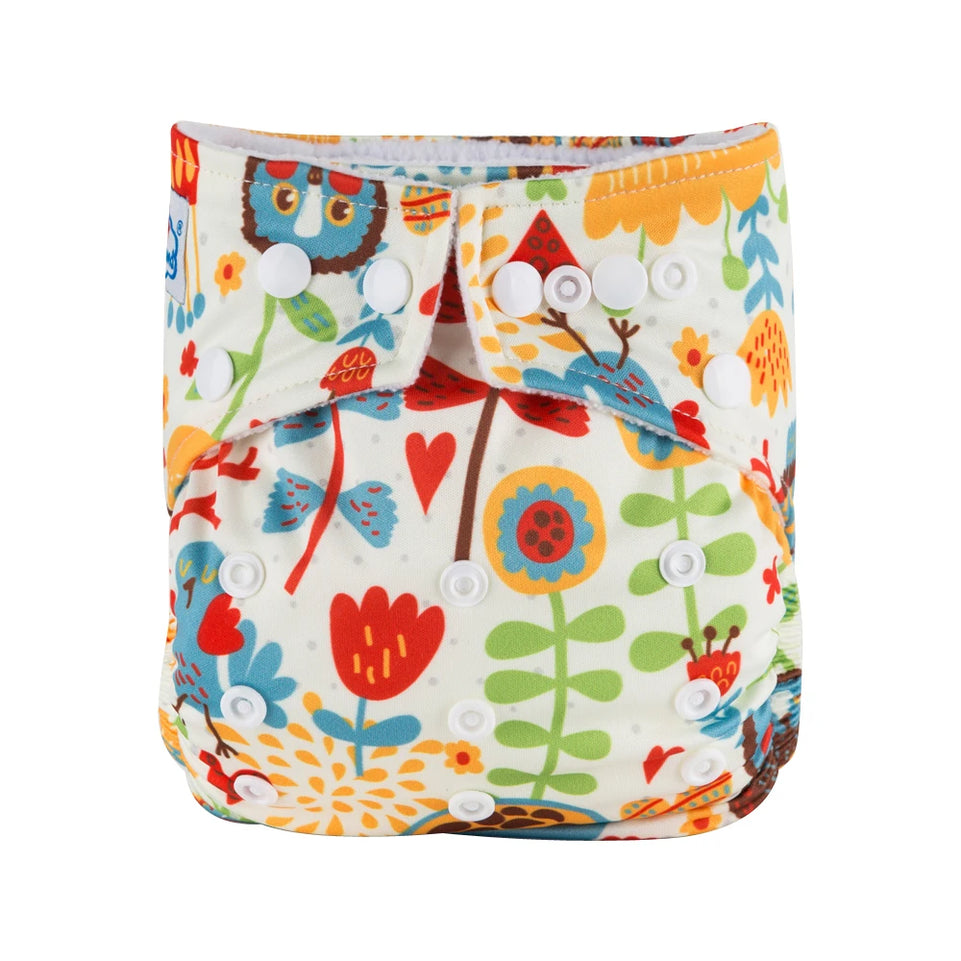 [BABYLAND] 2022 Baby Cloth Diapers Ecological Adjustable Pocket Nappy Fit 3-15kg Baby Washable Reusable Diaper Covers Girls boys