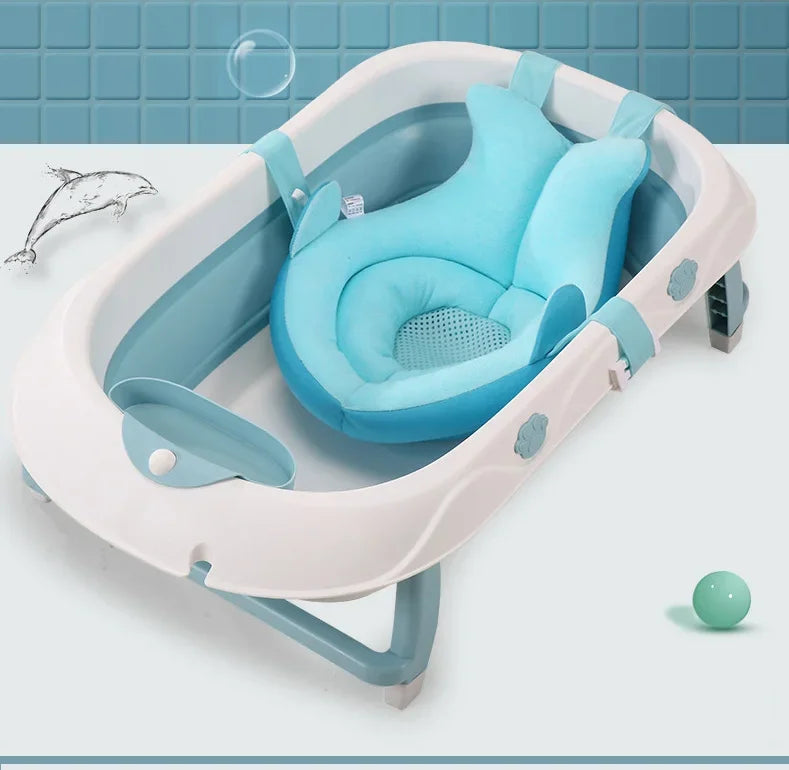 Baby Safety Bath Mat Cushion Portable Bath Anti-Slip Cushion Seat Infant Floating Bather Bathtub Pad Shower Security Support Mat