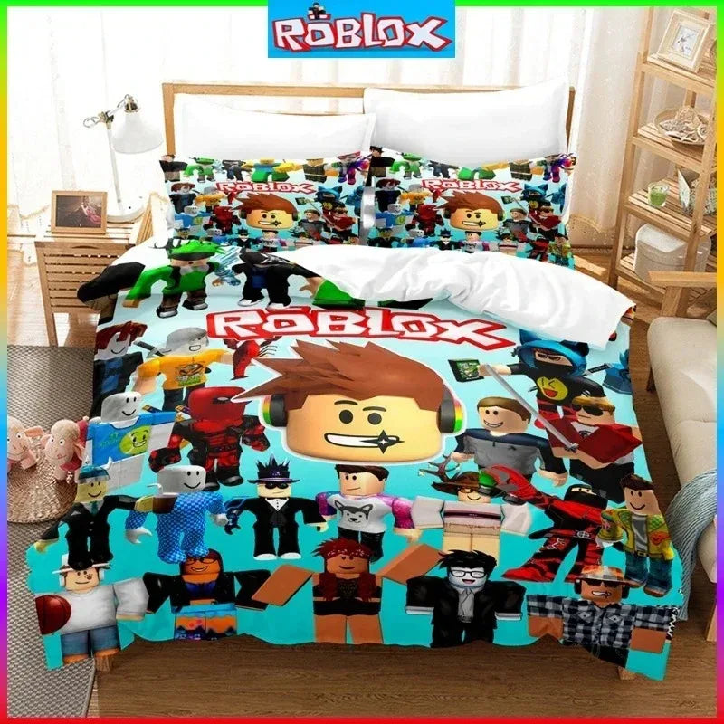 Game bedding set our-piece Animation Game Virtual World Surrounding Robl Bed Sheet Quilt Cover Student Dormitory Bed Gift