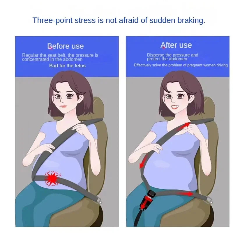 Safety Belt for Pregnant Women To Protect Belly Car Seat Safety for Pregnant Woman Pregnancy Seat Belt Adjuster Auto Accessories