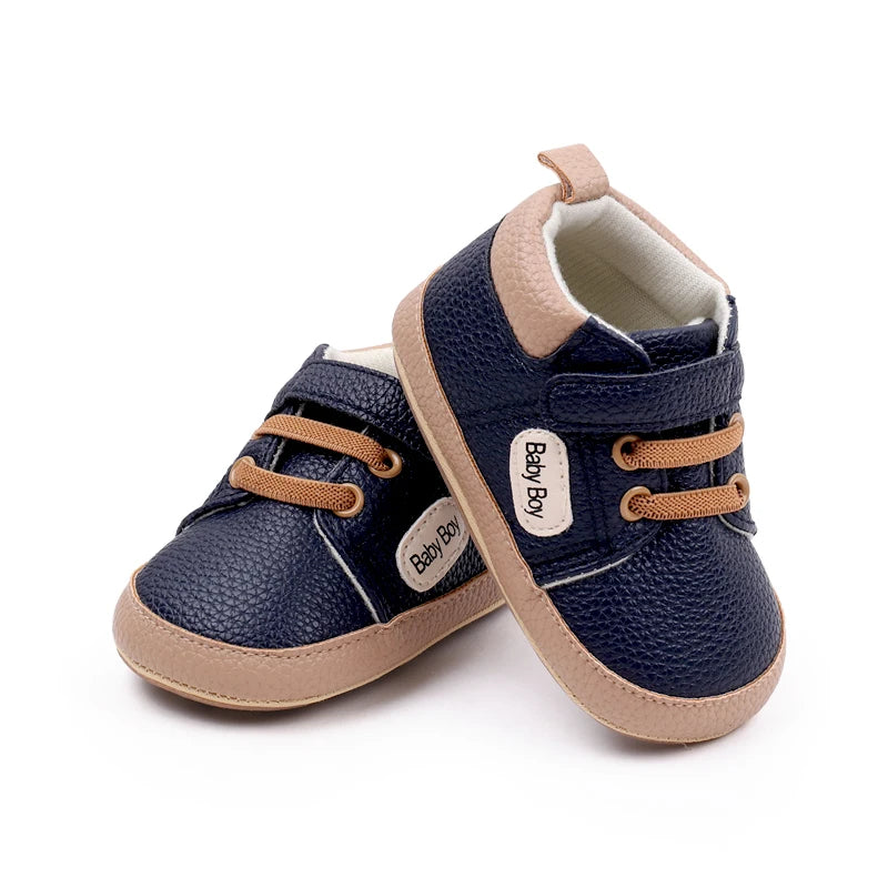 Baby Shoes Casual Sneaker Spring and Autumn Soft PU and TPR Sole Anti-slip Cute Comfortable High-quality for 0-6-12 Months Baby