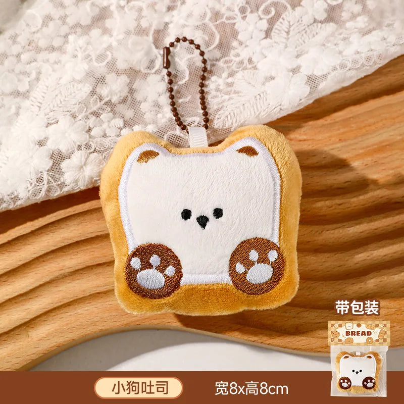 Cute Bread, Plush Bags, Pendants, Keychains, Creative Little Dolls  Accessories Wholesale  Cartoon Girl Backpack Accessories
