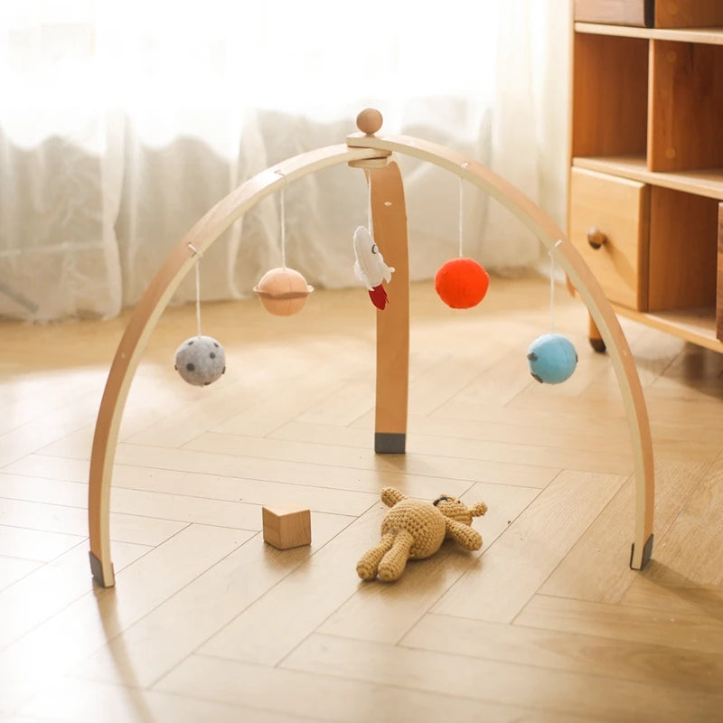 Baby Crochet Rattle Toys Rabbit Teether Toys Pacifier Chain Pendant Play Activity Gym Hanging Toys For Newborn Teething Toys