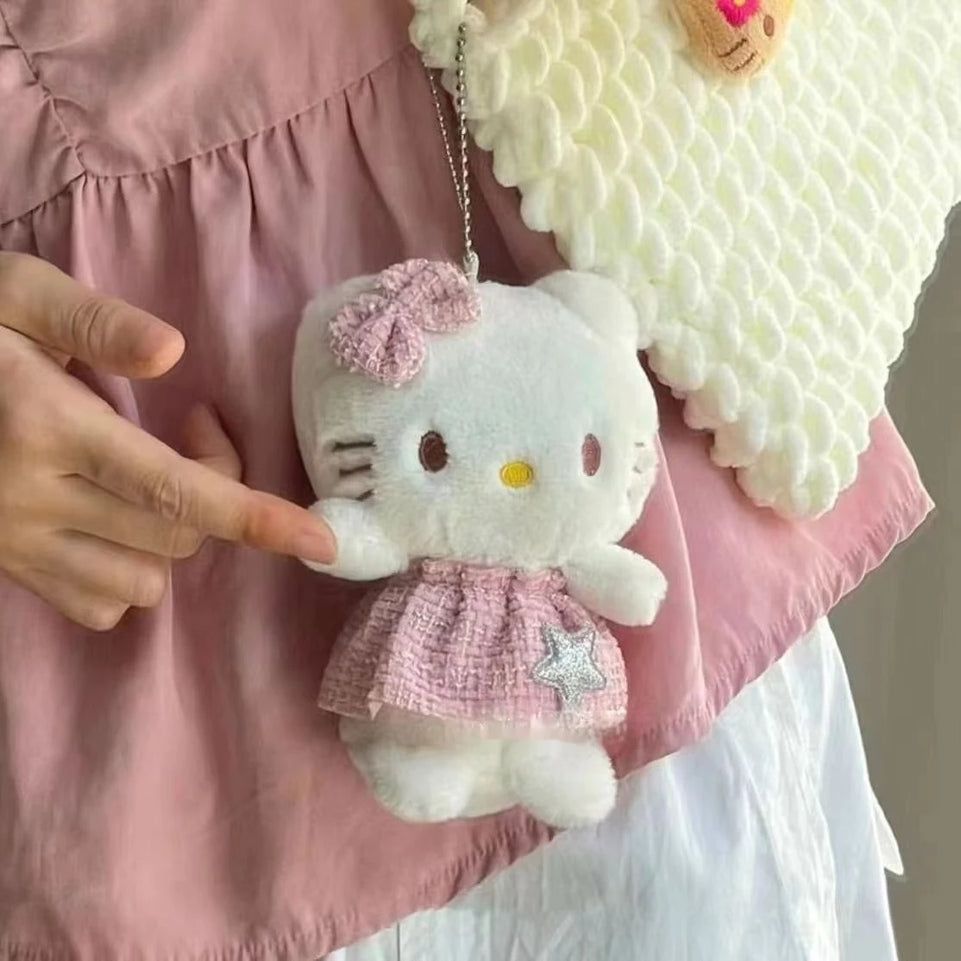 Hello kitty Keychain Toys Anime Peripherals Cute Girls Pendant Cartoon Women Bag Decoration Serie Gift Children Birthday Gifts