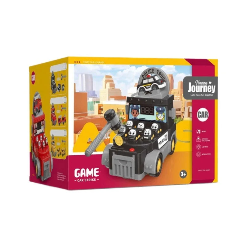 Hot Selling Kids Educational Toys Set Large Construction Vehicles Fire Trucks with Groundhog Game Consoles for Toddlers Gift