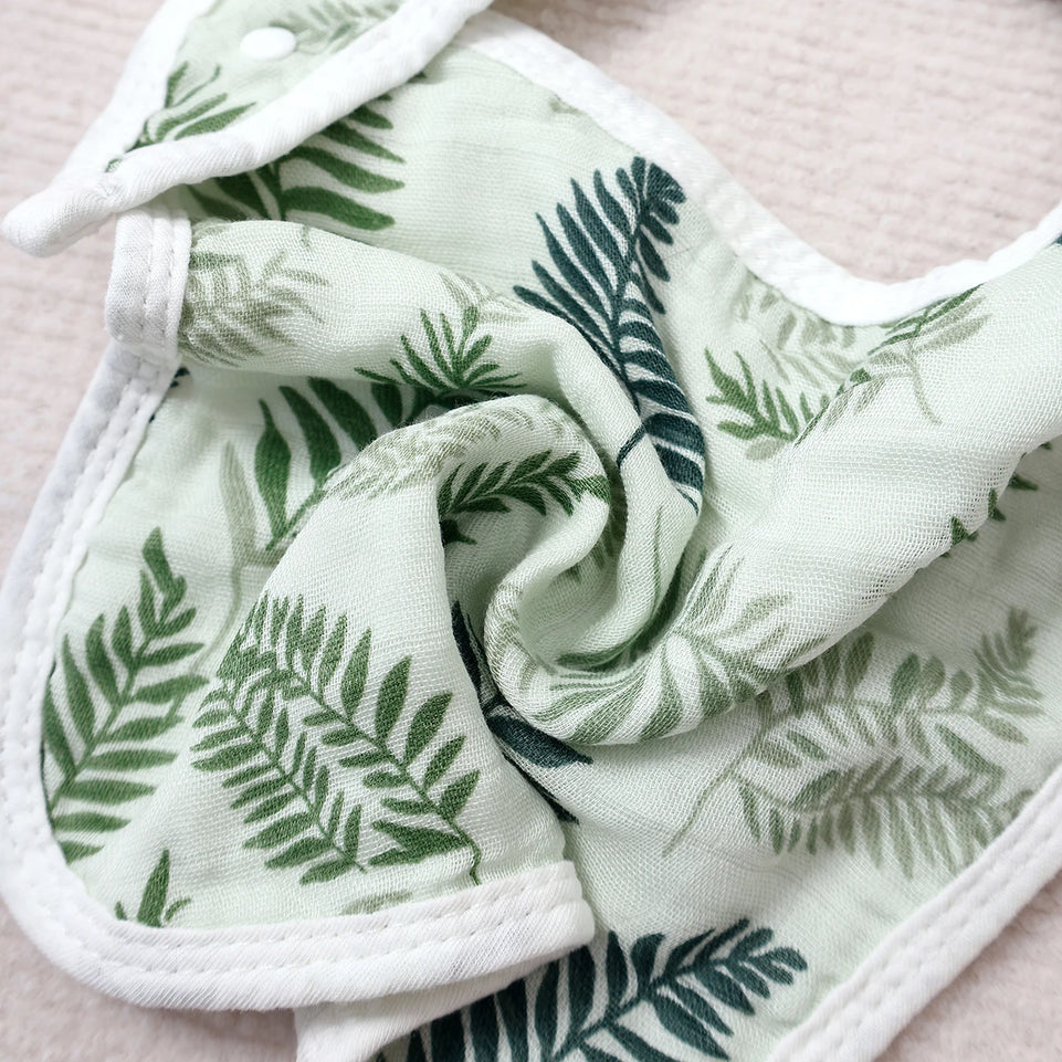 Kangobaby #My Soft Life# New 5pcs Set Breathable Bamboo Cotton Newborn Muslin Feeding Bib Antibacterial Baby Burp Cloth