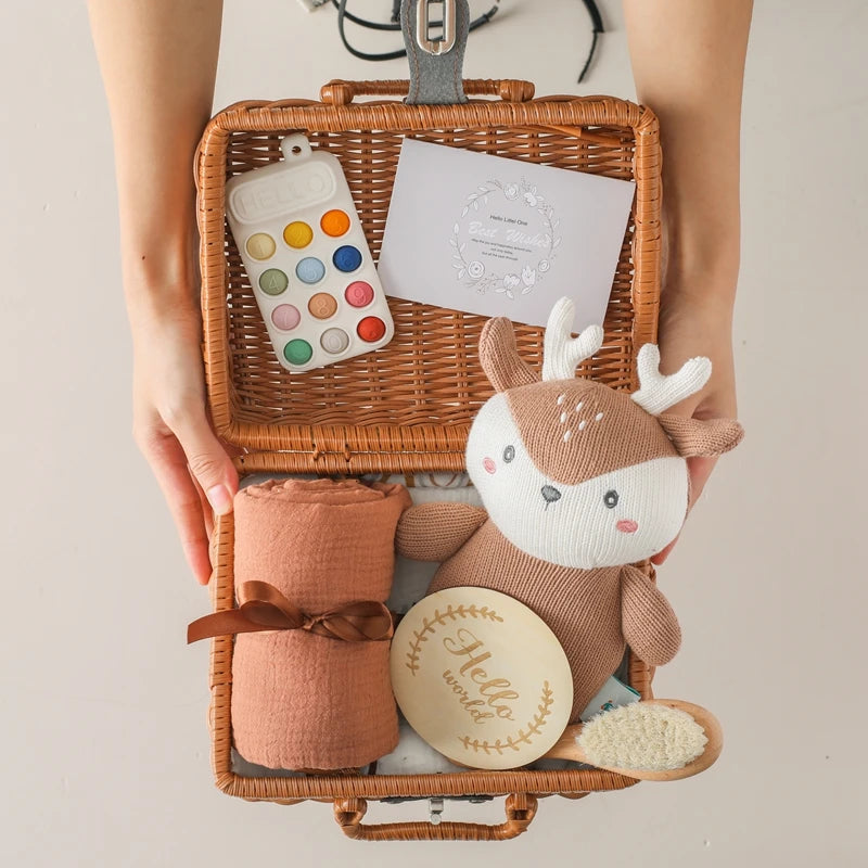 BaBy Accessories Photography Props Newborn Keepsakes Memories Milestone Cards Monthly Blanket Babies Photos Baby Birth Gift Set