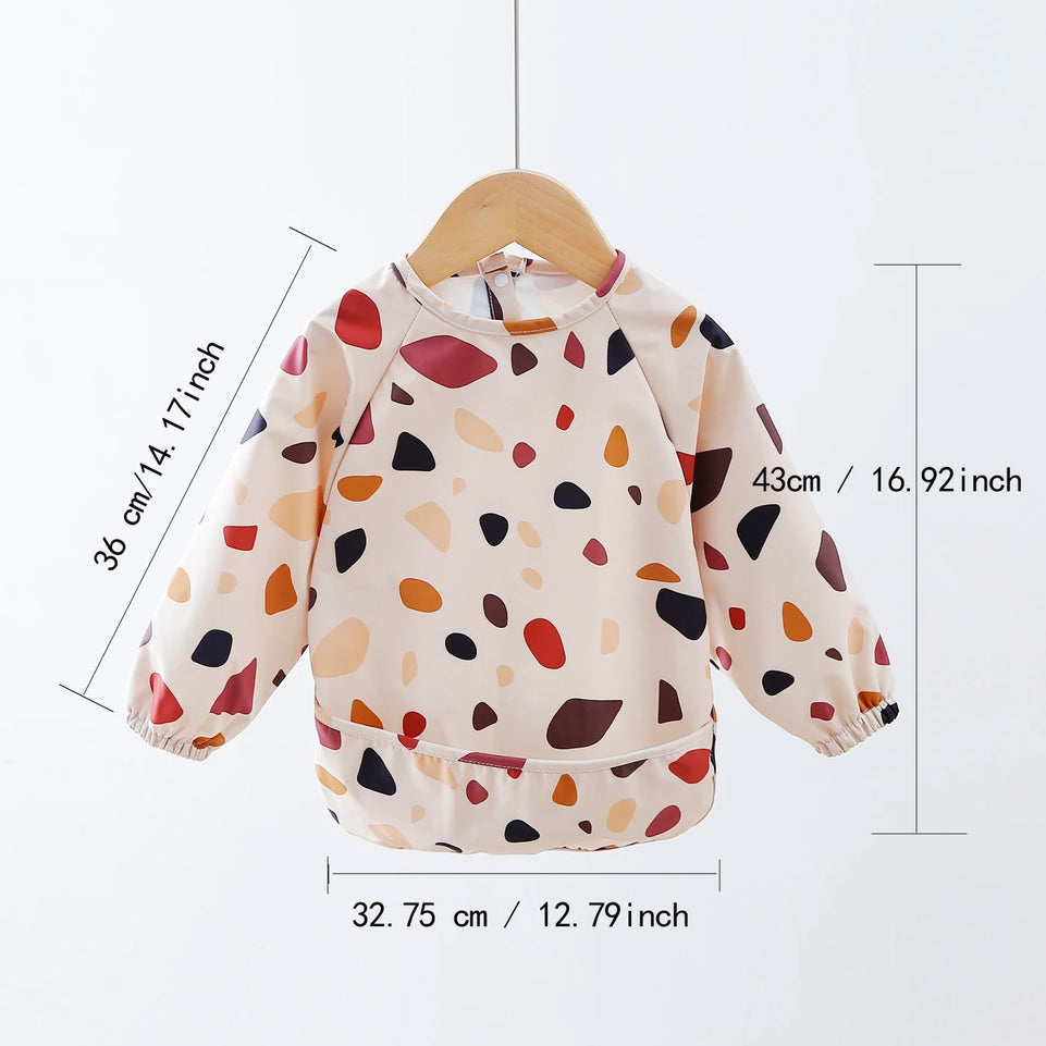 Baby's bib cover for children to practice eating, drawing anti dirt protective clothing for children to eat, drawing anti dirt a