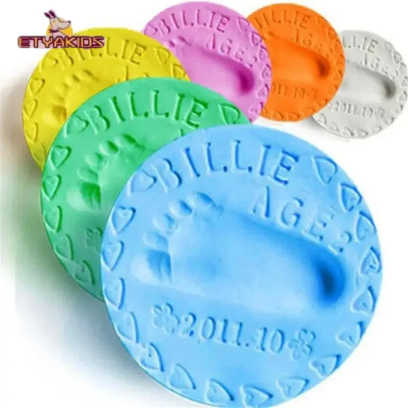 Baby Birth Souvenirs Hand Footprint Makers Handprint Fingerprint Inkpad Casting DIY Clay Toys for Kids Newborn Souvenir Gifts