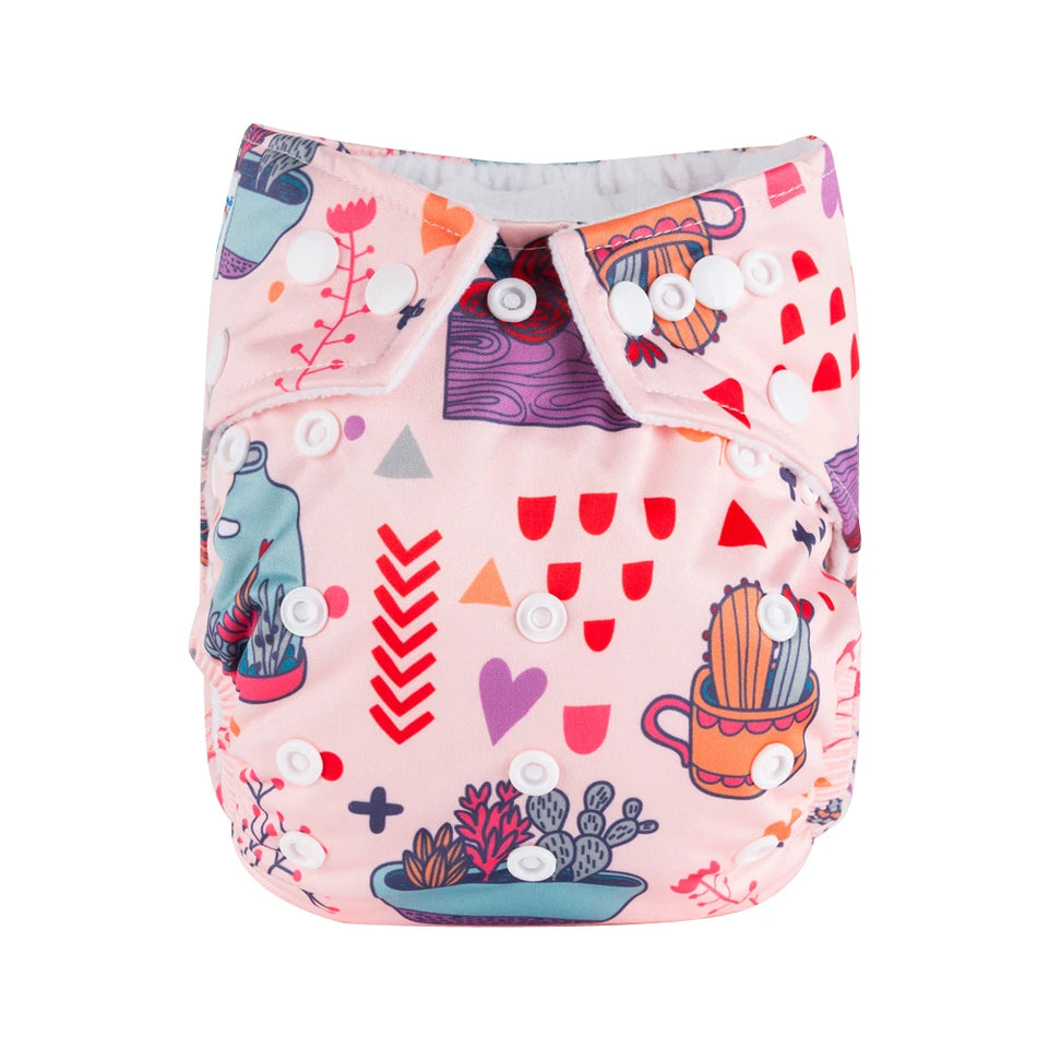 [BABYLAND] 2022 Baby Cloth Diapers Ecological Adjustable Pocket Nappy Fit 3-15kg Baby Washable Reusable Diaper Covers Girls boys