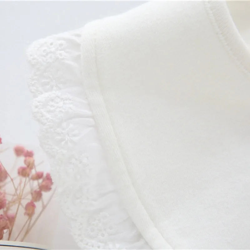 Baby Bibs Cotton Waterproof Girl Cute Bow Lace Saliva Towel Newborn Burp Bandana Scarf Infant Girls Absorbent Feeding Bib
