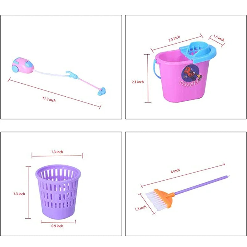 Kawaii Doll Accessories Food Clean Study Tool Mini Item Toys Cute Miniature for Dollhouses,Color random
