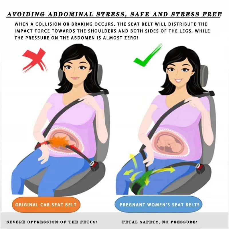 Car Seat Safety Belt for Pregnant Woman Maternity Moms Belly Unborn Baby Protector Adjuster Extender Kit Automotive Accessories