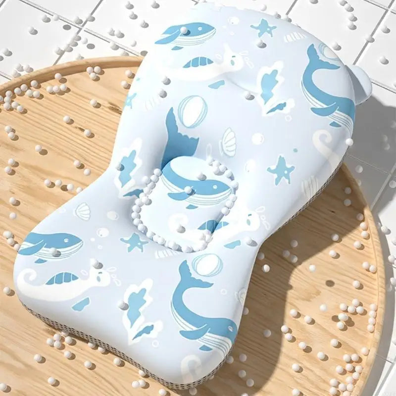 Baby Safety Bath Mat Cushion Portable Anti-Slip Baby Bathtub Shower Supportive Mat Soft Infant Security Floating Bather Mat